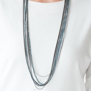 NWT Colorful Calamity multi chain necklace set